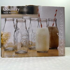 Circleware Country Milk Bottles Set